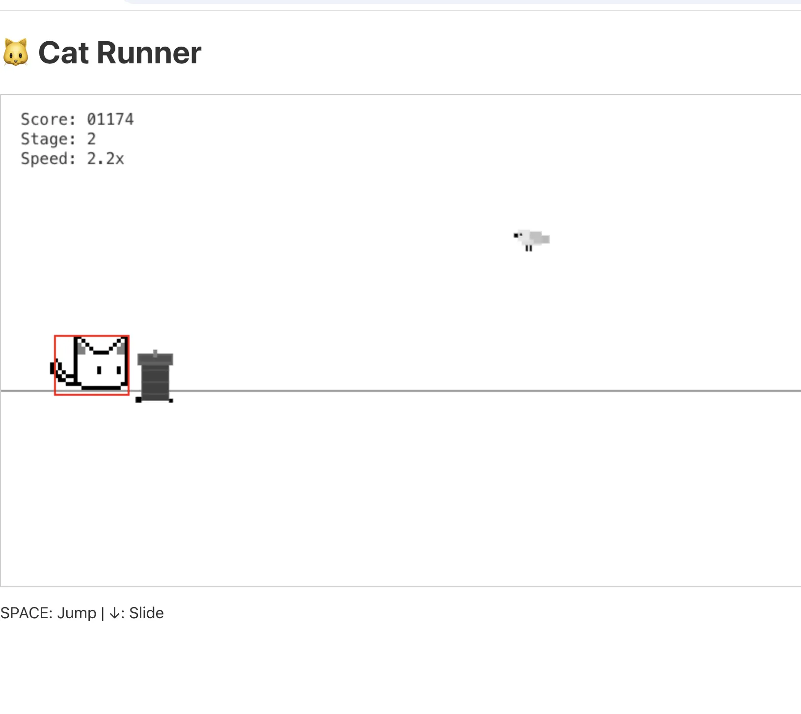 [Vibe coding] 운빨 고양이 달리기 게임